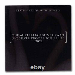 2022 Australia 5 oz Silver Swan Proof (High Relief, withBox & COA)