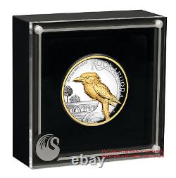 2022 Australia GILT PROOF HIGH RELIEF 2oz Silver Kookaburra $2 Coin NGC PF70 FR