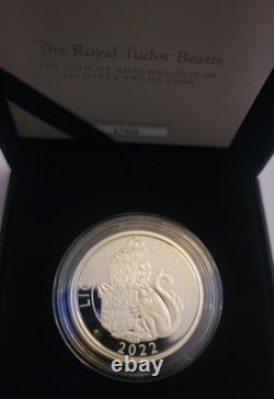 2022 GB 2 oz Silver Royal Tudor Beasts Lion of England Proof