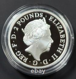 2022 Great Britain Britannia 1 oz Silver Proof £2 Lion Coin BOX COA US SELLER