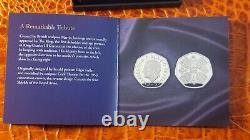 2022 Great Britain Silver 50p Her Majesty Queen Elizabeth Proof. 925 Silver Coin