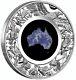 2022 Great Southern Land 1 oz Silver Proof Blue Lepidolite Coin Australia