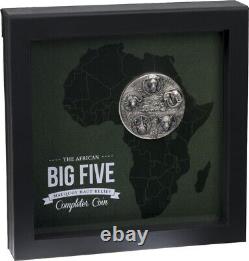 2022 Ivory Coast Big Five Africa Completer 5oz Silver Antique Finished Mint 500