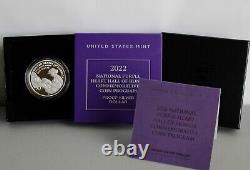 2022 National Purple Heart Hall of Honor PROOF Silver $1 Dollar Coin Box + COA