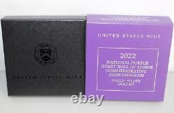 2022 National Purple Heart Hall of Honor PROOF Silver $1 Dollar Coin Box + COA