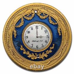 2022 Niue 1 oz Silver Proof Fabergé Blue Table Clock SKU#270369