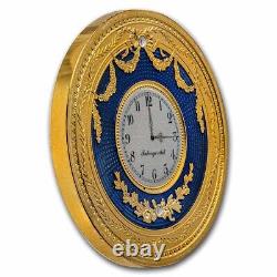 2022 Niue 1 oz Silver Proof Fabergé Blue Table Clock SKU#270369
