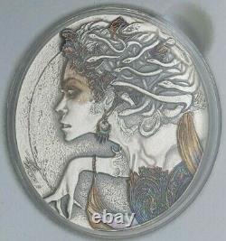 2022 Niue $2 Medusa High Relief Antiqued 50 Grams 999 Silver Coin -Mintage 250
