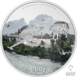 2022 Niue Star Wars Battle Scenes Scarif 3oz Silver Colored Proof Coin