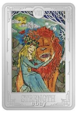 2022 Niue Tarot Card Strength 1 oz. 999 Silver Proof Coin #8 in Series