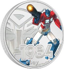 2022 Niue Transformers Optimus Prime 1oz Silver Colorized Proof Coin