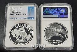 2022-P NGC PF70 American Liberty 1oz Silver Proof Medal ANA SHOW FIRST DAY ISSUE