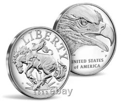 2022-P Proof American Liberty 1 oz Silver Medal PCGS PR70DCAM FDOI Flag