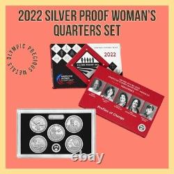 2022 S American Women Quarters 5 Coin Silver Proof Set 22ws Sold Out At Us Mint