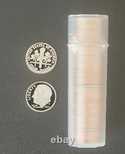 2022 S Silver Proof Roosevelt Dimes Roll of 50 Coins