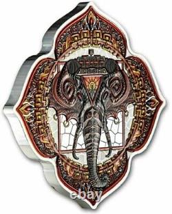 2022 Solomon Islands Phil Lewis Elephant of the 1st Chakra 2 oz Silver Coin PAMP