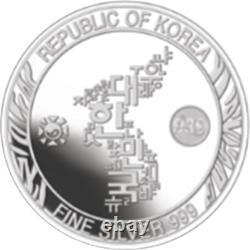 2022 South Korea Tiger 1oz Silver Proof Coin with Mintage of only 300