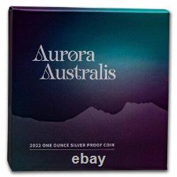 2022 Tuvalu 1 oz Silver Proof Aurora Australis SKU#262792