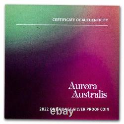 2022 Tuvalu 1 oz Silver Proof Aurora Australis SKU#262792