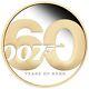 2022 Tuvalu 60 Years of Bond 2oz Silver Gilded Proof Coin