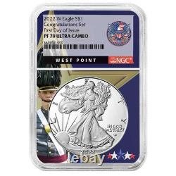 2022-W Proof $1 American Silver Eagle Congratulations Set NGC PF70UC FDI West