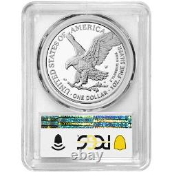 2022-W Proof $1 American Silver Eagle PCGS PR70DCAM FDOI Flag Label
