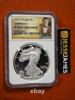 2022 W Proof Silver Eagle Ngc Pf70 Ultra Cameo First Releases Jesse James Label