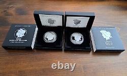 2023 $1 S Proof Silver Peace & Morgan Dollar With Box/coa 2 Coin Set 23xl 23xf