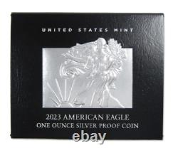 2023 American Silver Proof Eagle With Box OGP COA Coin Dollar US Mint