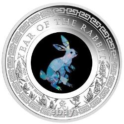 2023 Australian Opal Lunar Year of the Rabbit 1oz Silver Proof Coin