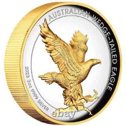 2023 Australian Wedge-tailed Eagle 2oz Silver Proof High Relief Gilded $2 Coin