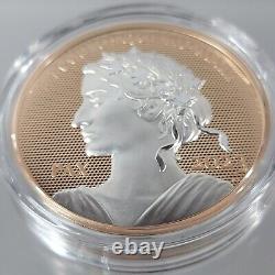 2023 Canada Peace Dollar Ultra High Relief 1 oz Silver Pulsating Rose Gilt Proof