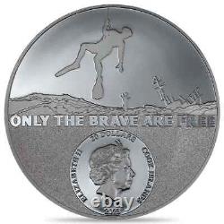 2023 Cook Islands 3 oz Proof Silver Real Heroes Coast Guard Coin