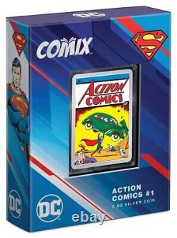 2023 Niue DC Action Comics #1 COMIX 2 oz Silver Colorized Proof Coin MInted 1000