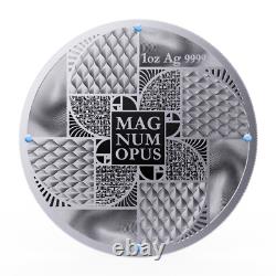 2023 Niue Magnum Opus 1oz Silver Proof withSwarovski Crystals Coin Mintage of 1000