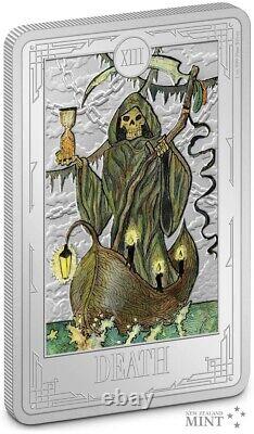 2023 Niue Tarot Cards Death XIII 1oz Silver Colorized Proof Coin Mintage of 2000
