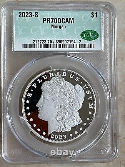 2023-S $1 Proof Silver Morgan Dollar PR70 DCAM CAC Grading Ready to Ship Now