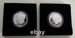 2023 S Morgan And Peace Dollar Silver Proof 2 Coin Set 23xl 23xf OGP COA