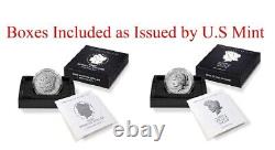 2023-S Morgan and Peace Proof Silver Dollar Set NGC PF70UC FDOI ANA With Boxes