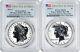 2023-S Morgan and Peace Silver Dollar 2-Coin Reverse Proof Set PR70 FDOI PCGS