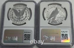 2023 S Ngc Reverse Proof Pf70 Silver Morgan And Peace Two Coin Dollar Set