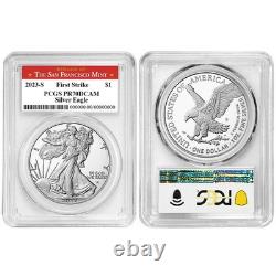 2023-S Proof $1 American Silver Eagle PCGS PR70DCAM FS San Francisco Label