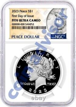 2023 S Proof Morgan & Peace Dollar 2 Coin Set NGC PF70 UCAM First Day of Issue