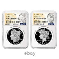 2023 S Proof Morgan and Peace Silver Dollar NGC PF70UC FR