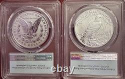 2023 S Reverse Proof Silver Peace & Morgan Dollar Pcgs Pr69 First Strike