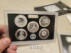 2023 S SILVER PROOF Set 23RH US Mint 10 Coins with BOX and COA Has Some Wear