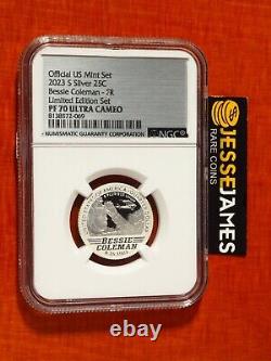 2023 S Silver Proof 5 Coin Quarter Dollar Ngc Pf70 From Limited Edition Set. 999