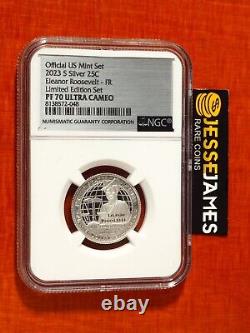 2023 S Silver Proof 5 Coin Quarter Dollar Ngc Pf70 From Limited Edition Set. 999