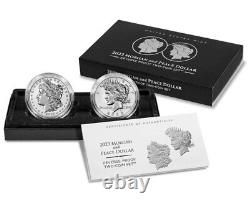 2023 S Two Coin REVERSE PROOF Morgan & Peace Dollar Set PRESALE/FREE SHIPPING