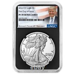 2023-W Proof $1 American Silver Eagle NGC PF70UC FDI Trump Label Retro Core